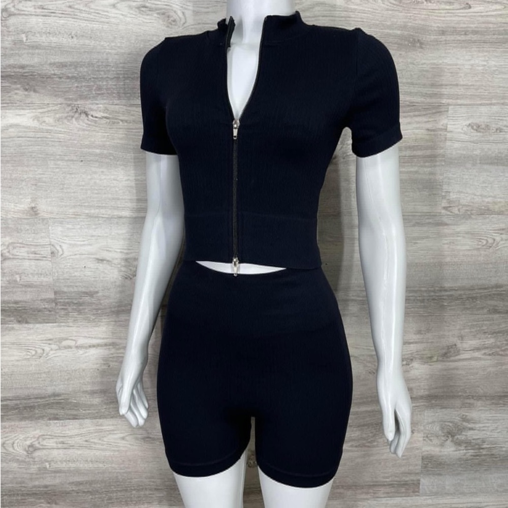 2 pieces set Seamless body shaper short and zipper top